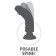 Realistische Positiebare Vibrator King Cock 9" 25 x 5 cm Licht Huidskleur