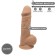 Realistische siliconen dildo 21,5 x 5,1 cm MODEL 1 Karamel