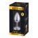 Metalen anaalplug met witte edelsteen MINI METAL S 7 x 2,8 cm Zilver