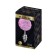 Metalen Anaalplug met Roze Pompon FLUFFY TWIST L 9 x 4 cm Zilver