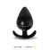 Draagbare Anaalplug van Silicone ALPHONA M 9.7 x 5.1 cm Zwart