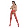 Kruisloze ECO-vriendelijke panty's in het rood - One Size S003