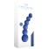 Glazen Dildo PLANETS blauw 18 x 4,3 cm