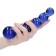 Glazen Dildo PLANETS blauw 18 x 4,3 cm