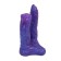 Dubbele siliconen dildo DEMON ALIAX Paars 18 x 4 cm en 16 x 4 cm