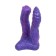 Dubbele siliconen dildo DEMON ALIAX Paars 18 x 4 cm en 16 x 4 cm