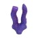 Dubbele siliconen dildo DEMON ALIAX Paars 18 x 4 cm en 16 x 4 cm