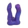 Dubbele siliconen dildo DEMON ALIAX Paars 18 x 4 cm en 16 x 4 cm