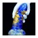Siliconen Dildo TORFF Blauw en Goud 21 x 5,8 cm