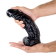 Reusachtige realistische dildo met Vac-U-Lock bevestiging, geaderd, zwart, 26 x 6,5 cm