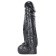 Reusachtige realistische dildo met Vac-U-Lock bevestiging, geaderd, zwart, 26 x 6,5 cm