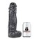 Reusachtige realistische dildo met Vac-U-Lock bevestiging, geaderd, zwart, 26 x 6,5 cm