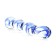 Glazen Dildo SCREW BEADS Transparant 17 x 3,5 cm