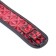 Vegan Leren Halsband met Lijn Diamond Line Rood