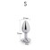 Metalen anaalplug met rode hartvormige edelsteen ROOD SCARLET S 7 x 2,8 cm Zilver