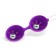 Dubbel Oscillerende Vaginale Ballen in Silicone MISHA 10 x 3.5 cm Paars