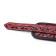 Verstelbare Vegan Leren Handboeien Diamond Line Rood