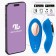 Siliconen vibrerende stimulator voor slipjes met app-bediening voor smartphone INTOYOU 8,6 x 3,4 cm blauw oplaadbaar