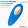 Siliconen vibrerende stimulator voor slipjes met app-bediening voor smartphone INTOYOU 8,6 x 3,4 cm blauw oplaadbaar