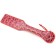 Spanking Paddle Vegan Leather Diamond Line Rood