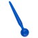 Spermastopper in siliconen penisplug 9,6 x 0,8 cm blauw