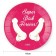 Papieren borden x 6 SUPER DICK FOREVER 18 cm Fuchsia
