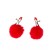 Verstelbare Tepelklemmen met Pompon ANGELIC Rood