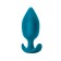 Anale Plug in Siliconen met Oscillerende Bollen in Metaal INSATIABLE 10.5 x 4 cm Blauw