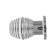 Anale plug met tunnel DRAAD HOL in roestvrij staal 6 x 4 cm Zilver