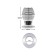 Anale plug met tunnel DRAAD HOL in roestvrij staal 6 x 4 cm Zilver
