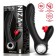 Konijn Vibrator in Silicone met Clitorale Licker en Verwarming NIZA 18.5 x 3.5 cm Zwart Oplaadbaar