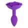Siliconen Anaalplug met Roos A-Gusto 11 x 3 cm Paars
