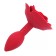 Siliconen Anaalplug met Roos A-Gusto 11 x 3 cm Rood