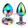 Metalen Anaalplug met Multicolor Edelsteen RUIMTEREIS L 9,5 x 4 cm Multicolor