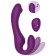 Vibrerende en pulserende strapless strap-on in siliconen met draadloze afstandsbediening PULSE VIBE 19,5 x 3,6 cm paars