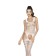 Kruisloze Sexy Bodystocking in het Wit - One Size BS038