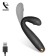 Flexibele Silicone G-Spot Vibrator STABY 19.5 x 2.6 cm Zwart Oplaadbaar