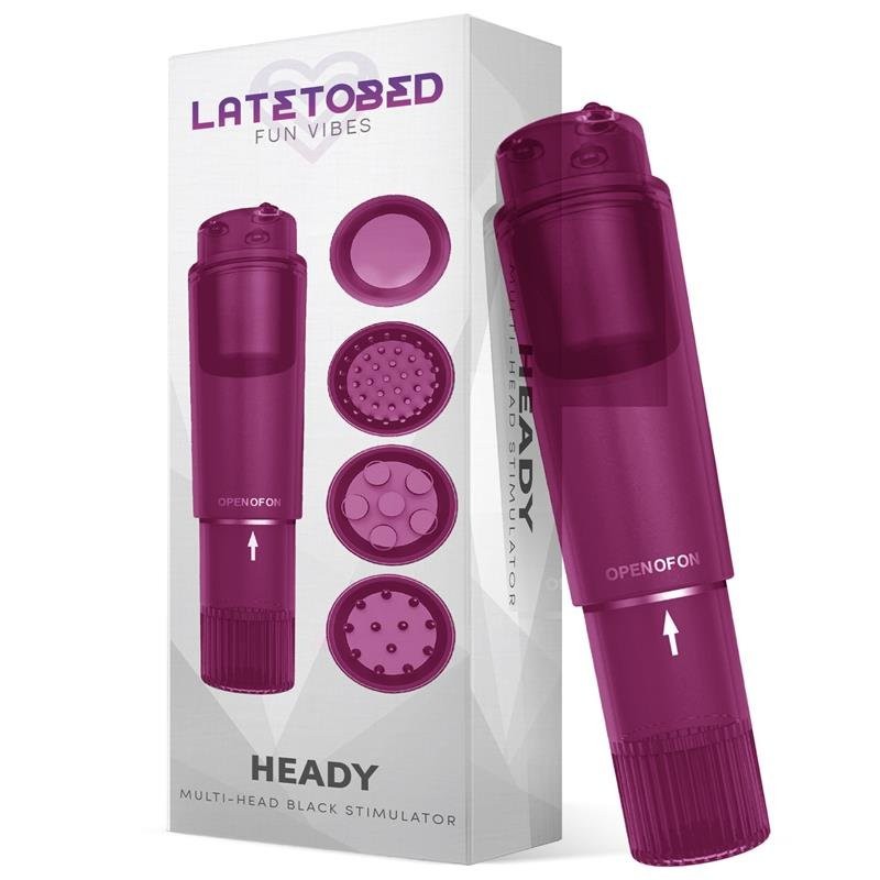 Estimulador Clitoriano com 4 Cabeças Intercambiáveis HEADY 10,7 x 2,5 cm Fúcsia