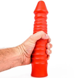 Dildo Anal com Sulcos DINGUS Todo Vermelho 26 x 5,5 cm Vermelho