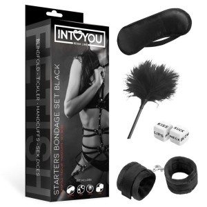 Kit de Bondage da Linha BDSM Conjunto de 4 Preto