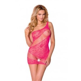 Vestido Mini Sexy CA001 Rosa - Tamanho Único