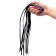 Chicote de Couro Multicordas Zado 45 cm Preto