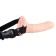 Vibrador Strap-On Vibratório com Arnês Ajustável e Dildo Oco Realístico EASY RIDER 17 x 4.3 cm Pele Clara