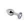 Plug Anal de Metal com Pedra Branca MINI METAL S 7 x 2.8 cm Prata