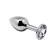 Plug Anal de Metal com Pedra Branca MINI METAL M 8 x 3.4 cm Prata