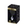 Plug Anal de Metal com Pompon Fofinho Preto FLUFFY L 9 x 4.1 cm Prata