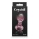 Plug anal de vidro com joia CRYSTAL GEM Feito à mão 9 x 3,2 cm com joia rosa