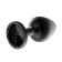 Plug anal de metal com gema preta BLACKGEM L 7,5 x 4 cm Preto