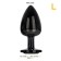 Plug anal de metal com gema preta BLACKGEM L 7,5 x 4 cm Preto