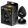 Plug anal de metal com gema preta BLACKGEM L 7,5 x 4 cm Preto